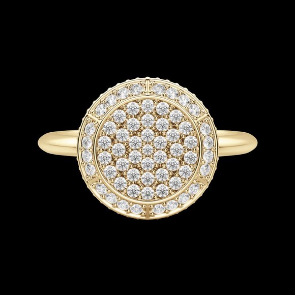 Round Pavé Ring - Picture 6 of 9